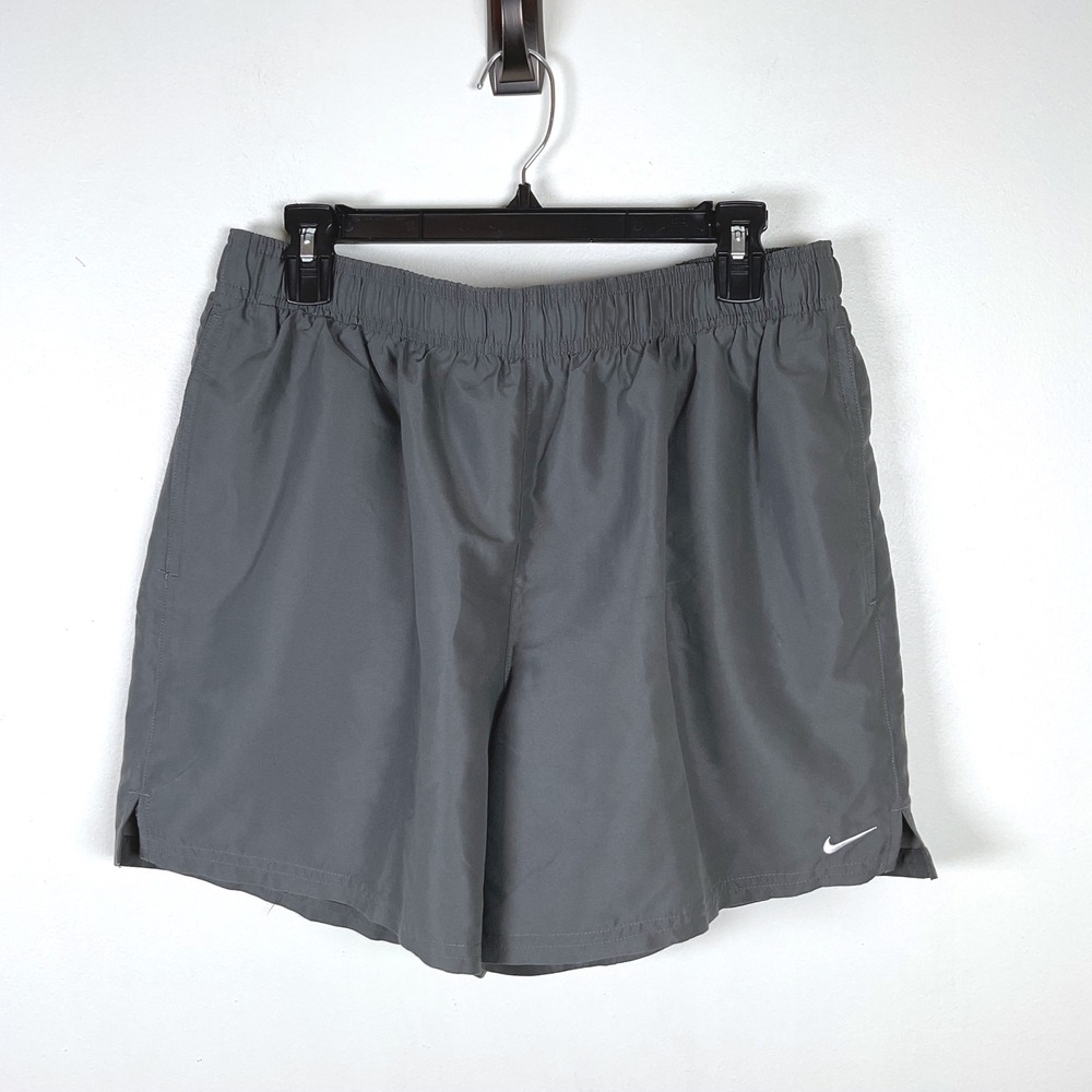 Nike Men's Gray Athletic Shorts/Swim Lined Elastic‎ Waist Drawstring Size XL